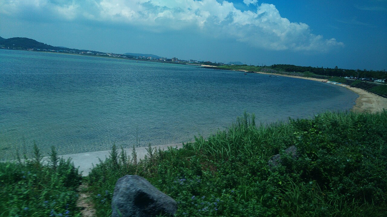 Seopjikoji coastal cape road in Seongsan-eup, Jeju Island