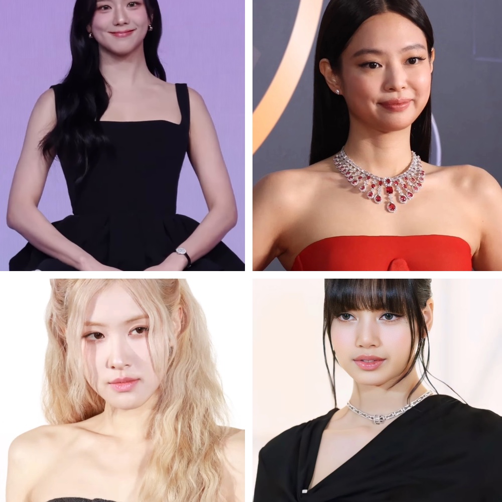 BLACKPINK members Jisoo, Jennie, Rosé, and Lisa collage, all four going solo in 2026